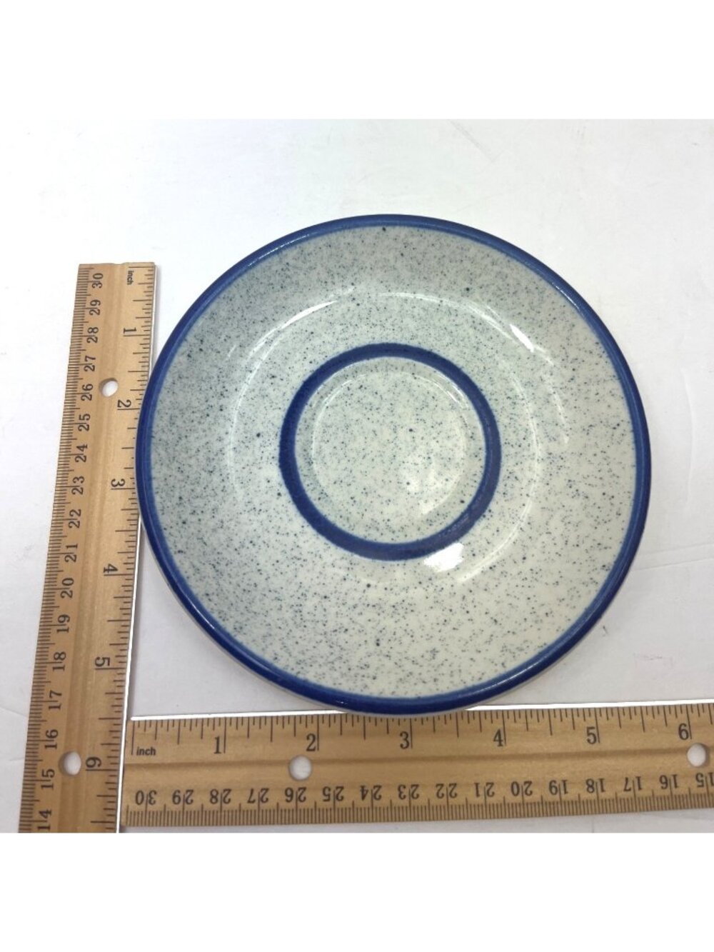 Syracuse China Blue Speckled Saucer 5.5 In Set Of 6 C88 - Picture 3 of 7